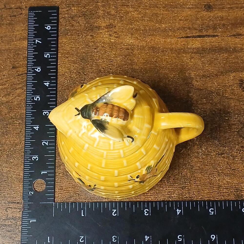 VTG Ceramic Beehive Honey Pot W/ Cork & Top 4.75x4.5” - Picture 7 of 7